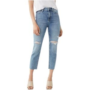 *NWT* True Religion Brand Jeans Starr Distressed Raw Midrise Cropped Straight 27